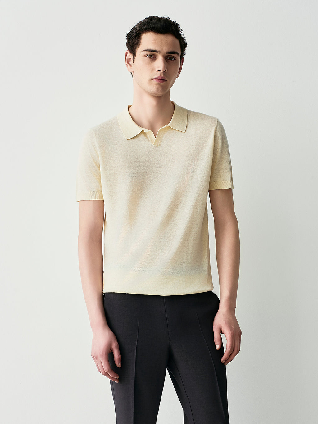 Pure linen polo