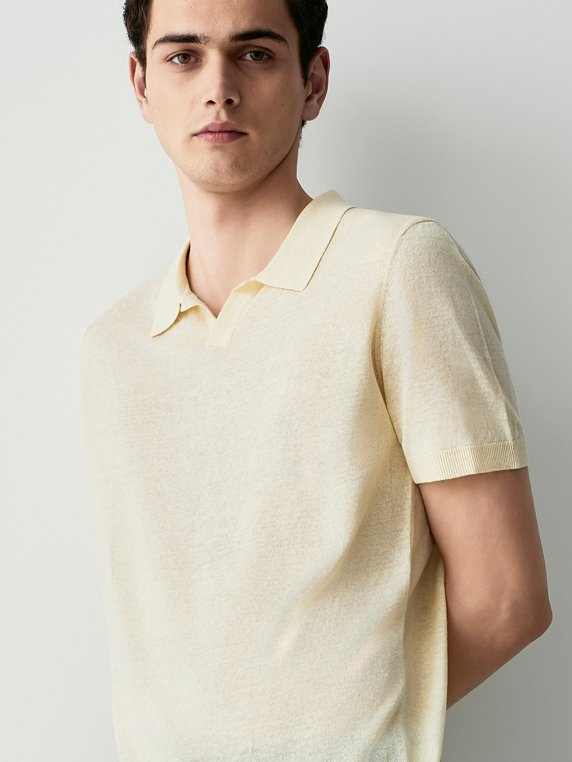 Pure linen polo