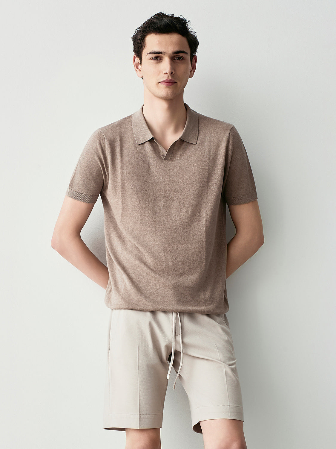 Pure linen polo