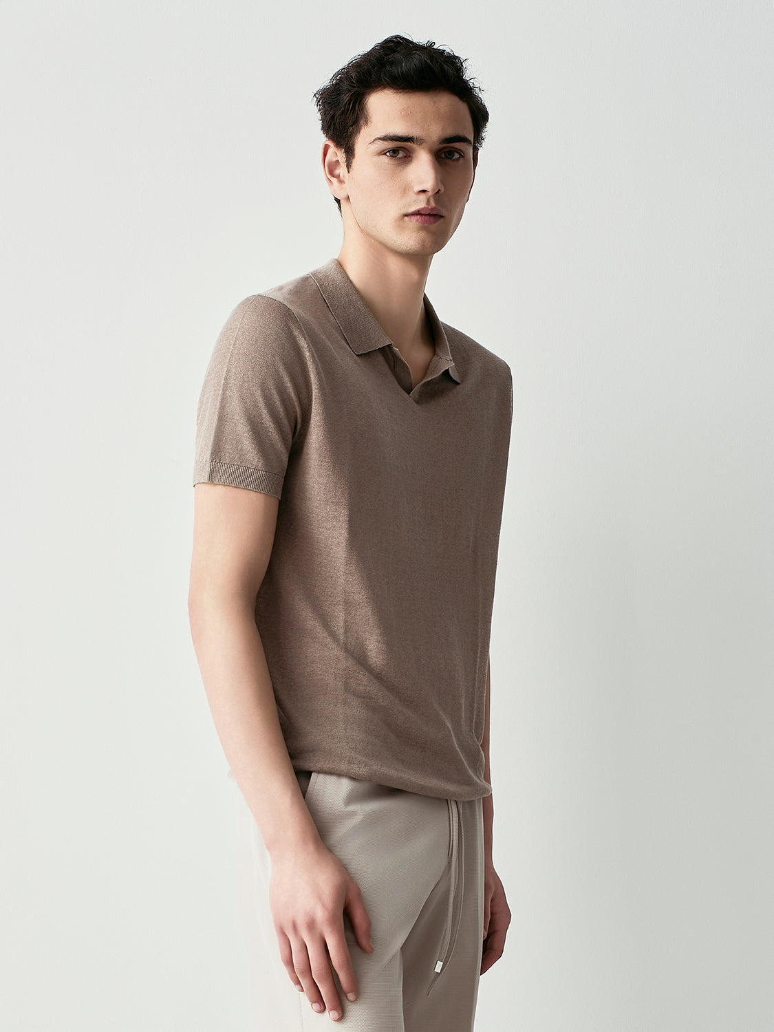 Pure linen polo
