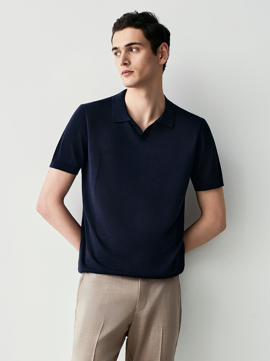 Pure linen polo