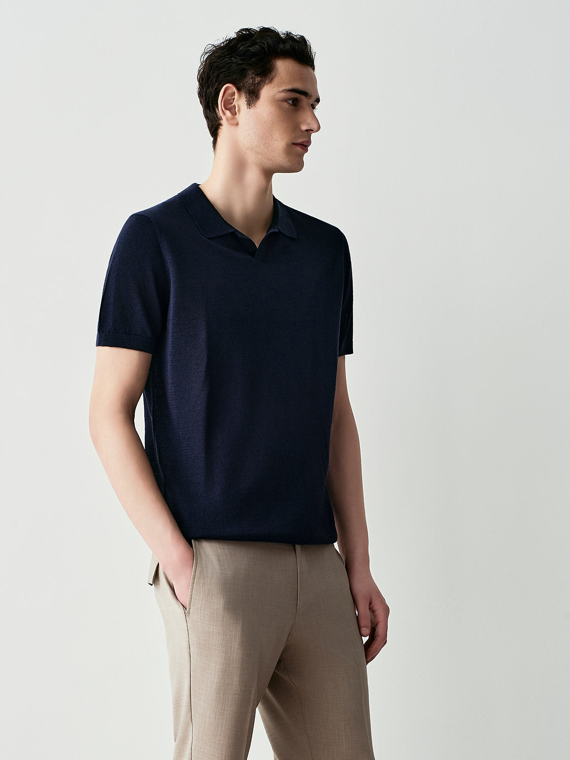 Pure linen polo
