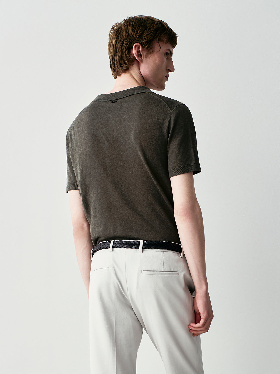 Pure linen polo