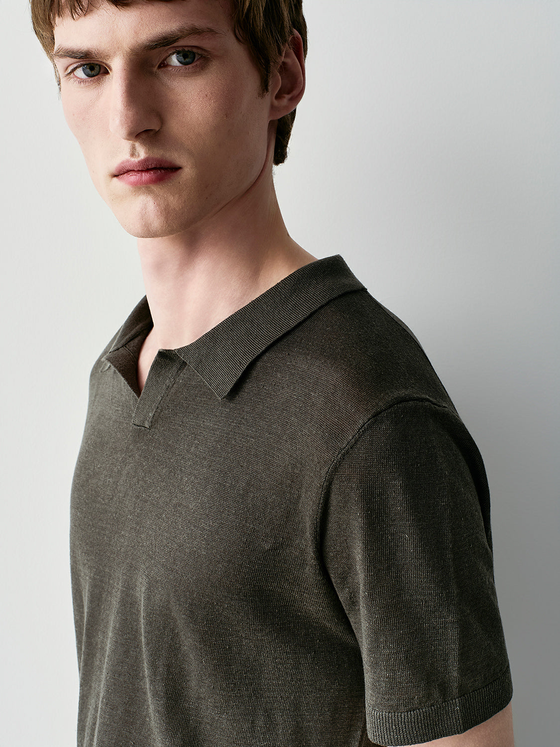 Pure linen polo