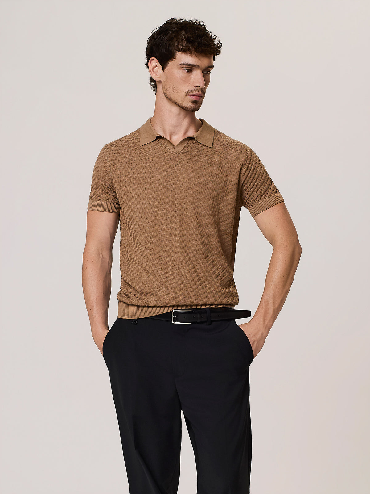 Textured polo