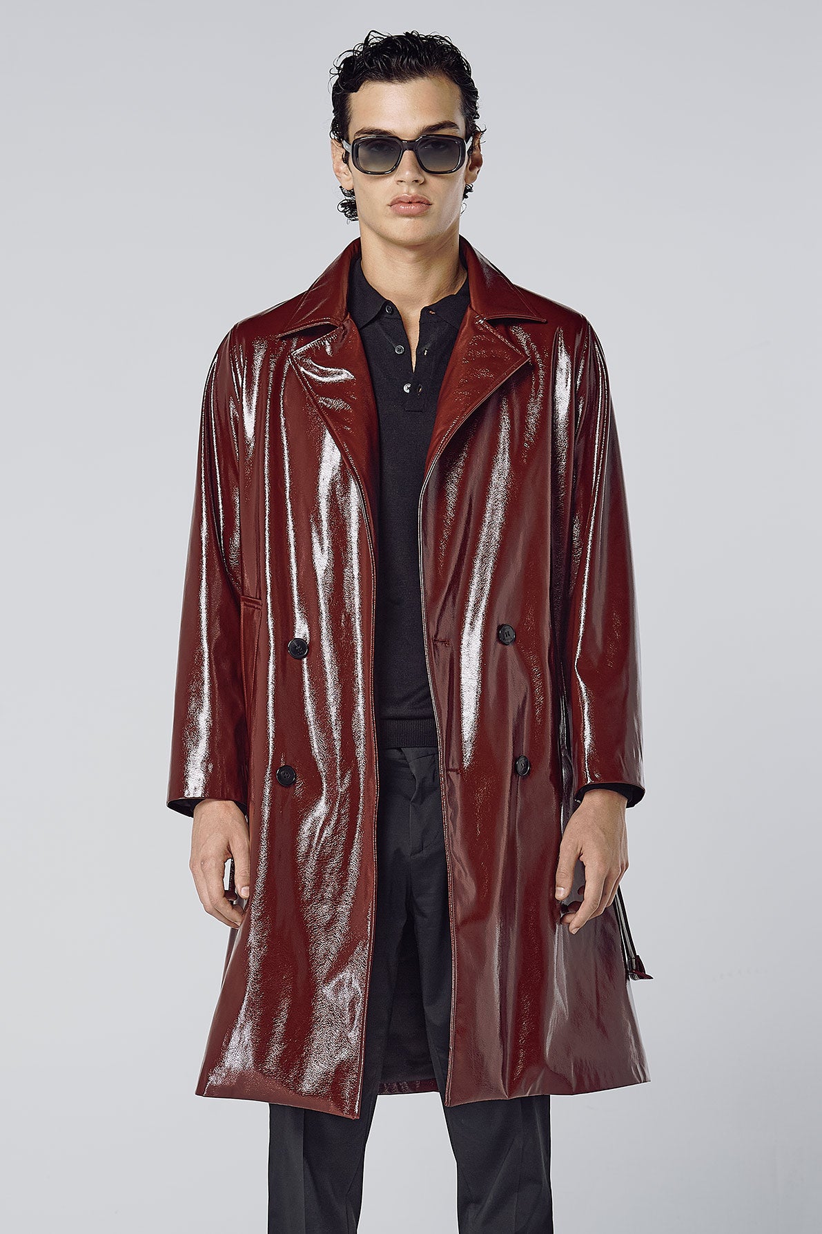 VINYL TRENCH COAT