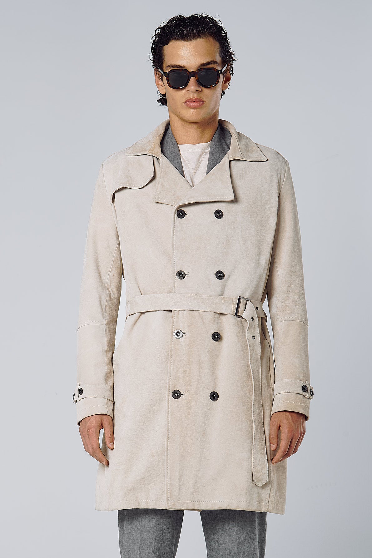 SUEDE TRENCH COAT