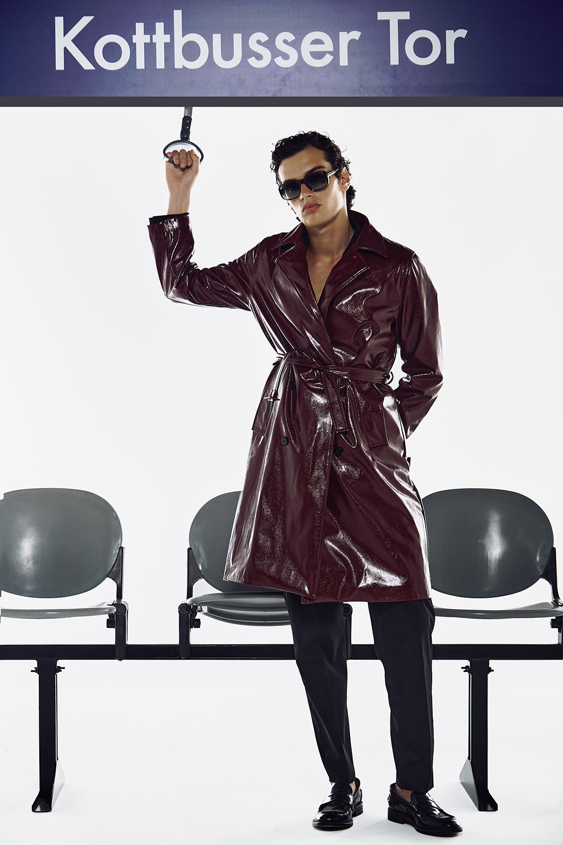 VINYL TRENCH COAT