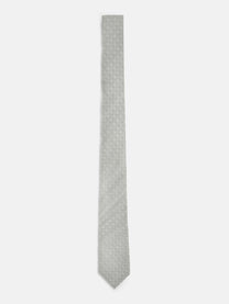 SILK JACQUARD TIE WITH ALLOVER NAMANOLOGY LOGO