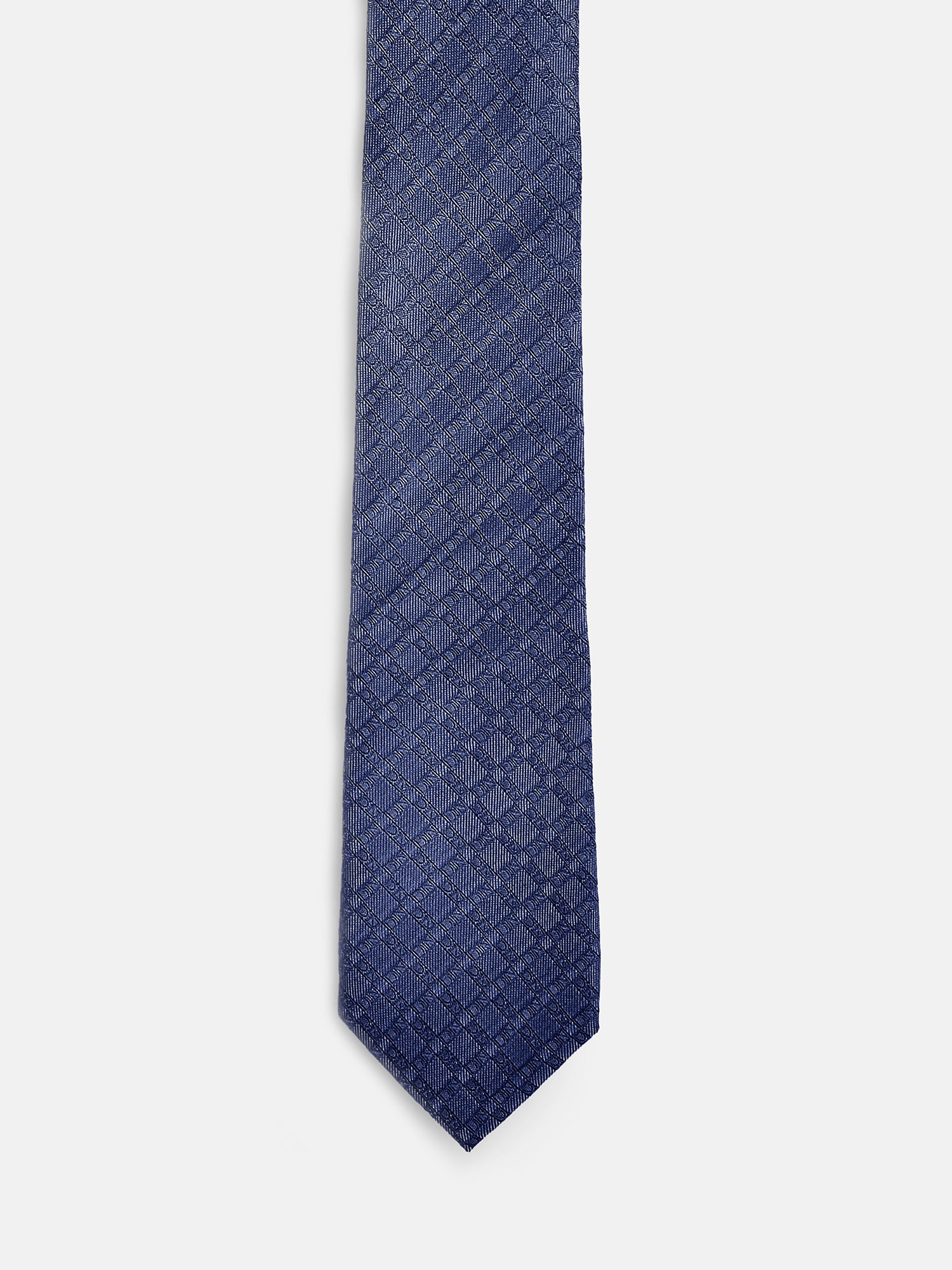 SILK JACQUARD TIE WITH ALLOVER NAMANOLOGY LOGO