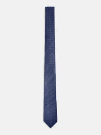 SILK JACQUARD TIE WITH ALLOVER NAMANOLOGY LOGO