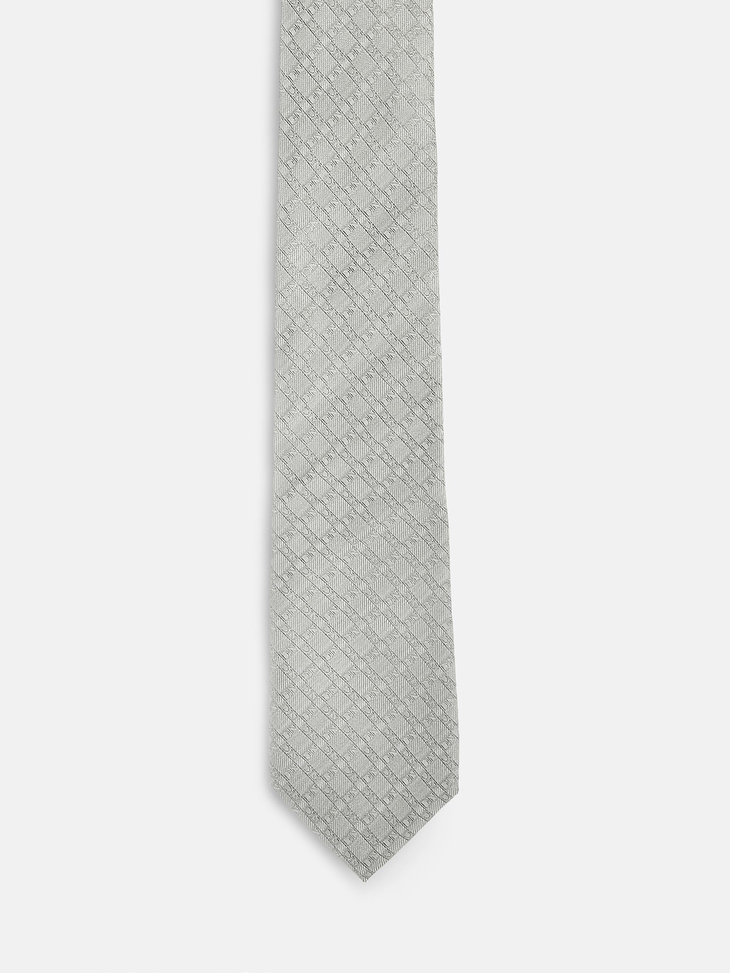 SILK JACQUARD TIE WITH ALLOVER NAMANOLOGY LOGO