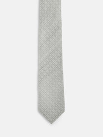 SILK JACQUARD TIE WITH ALLOVER NAMANOLOGY LOGO