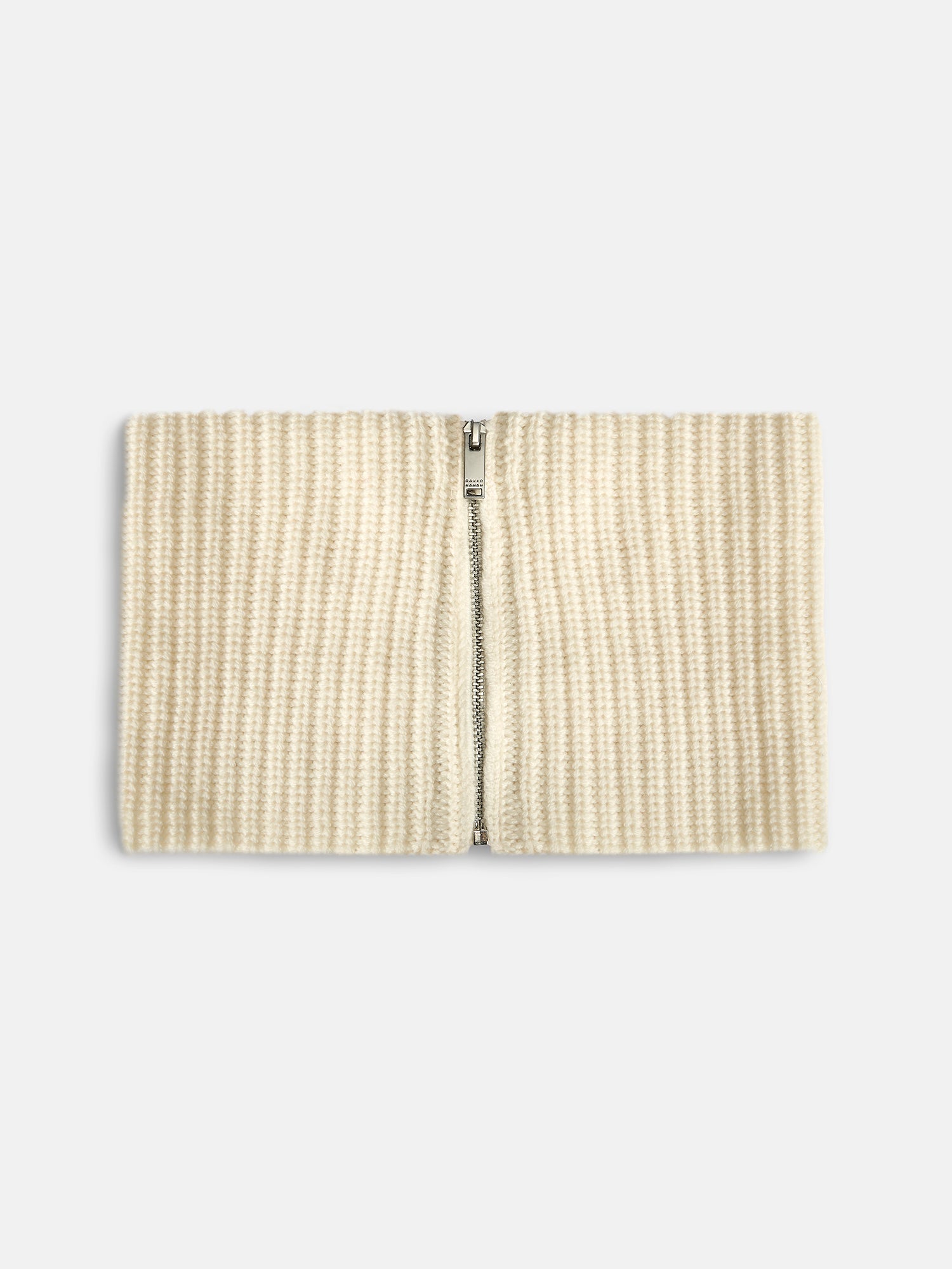 100% WOOL ZIP-UP NECK WARMER