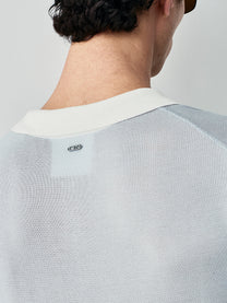 Knit polo with contrasts