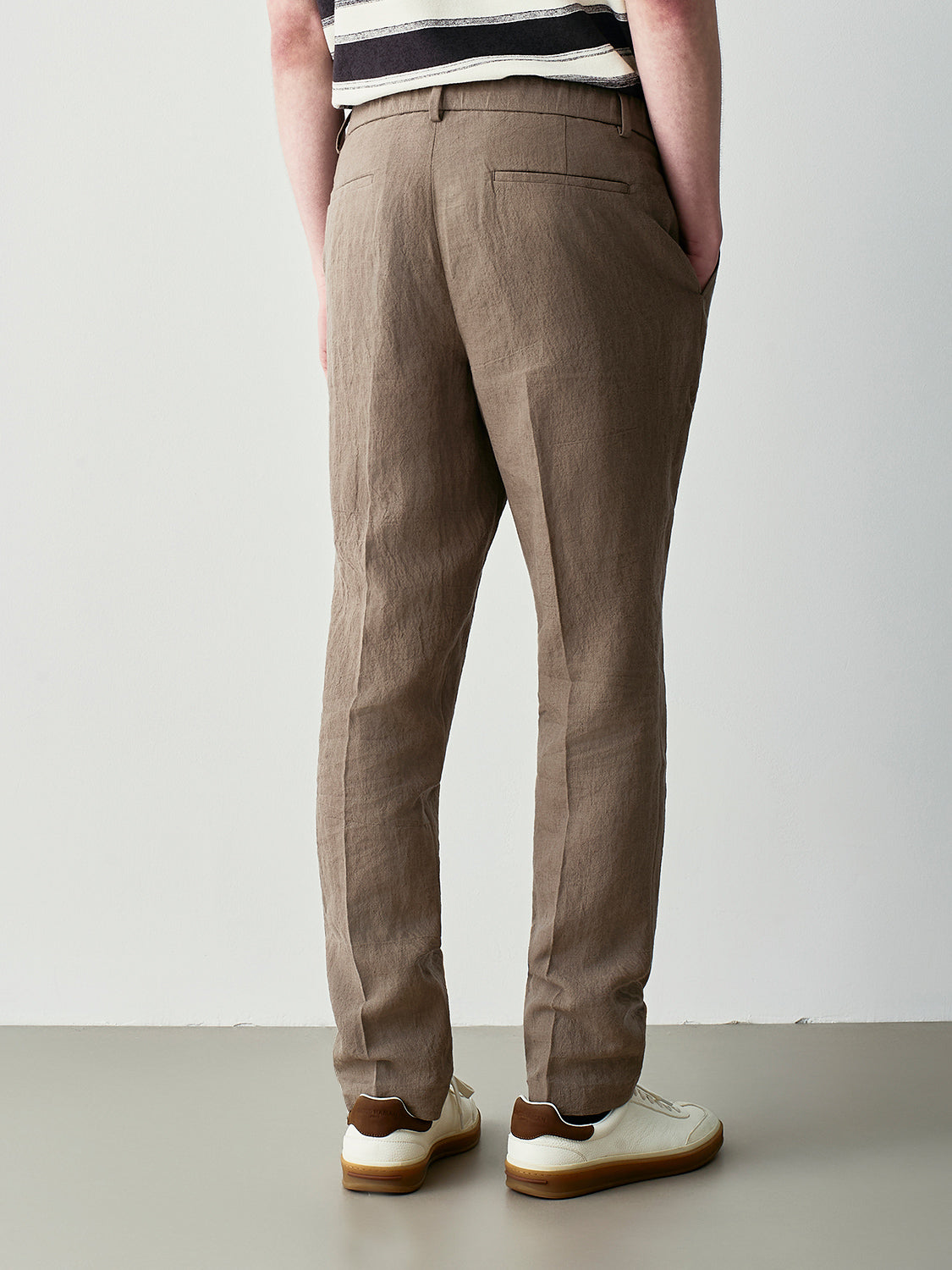 Pantaloni in lino con coulisse