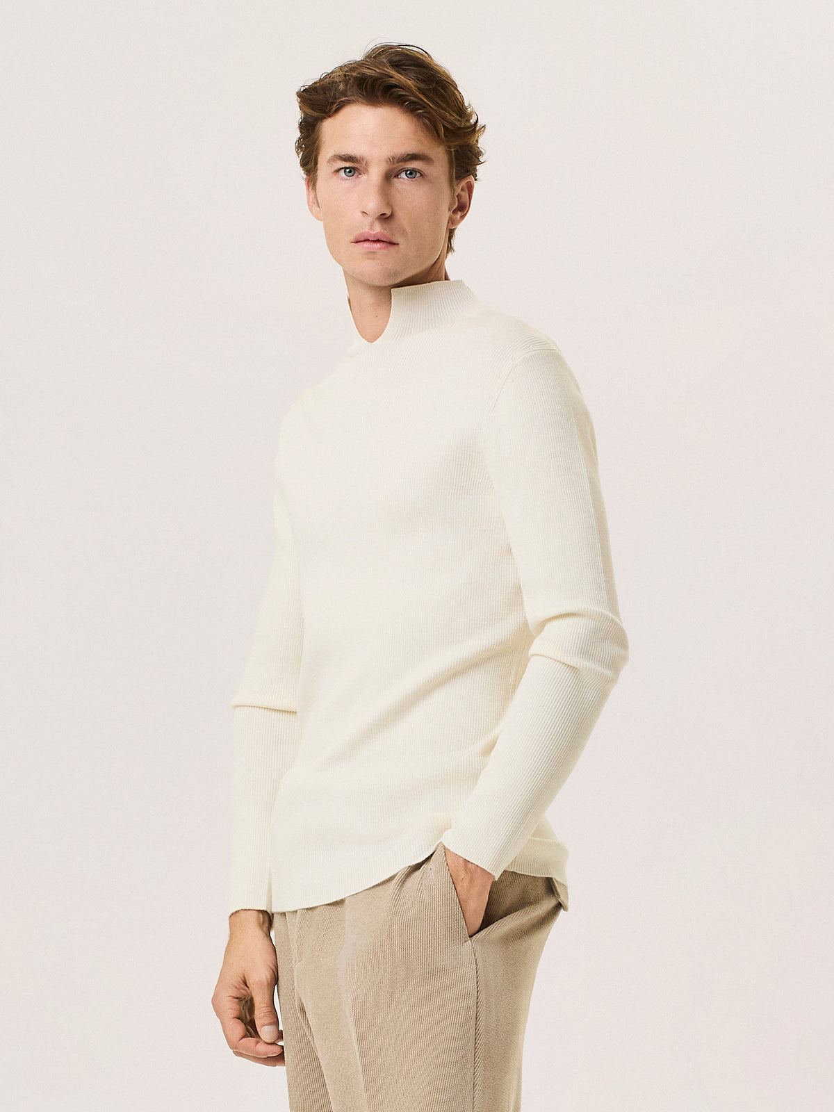 merino wool cut-out sweater