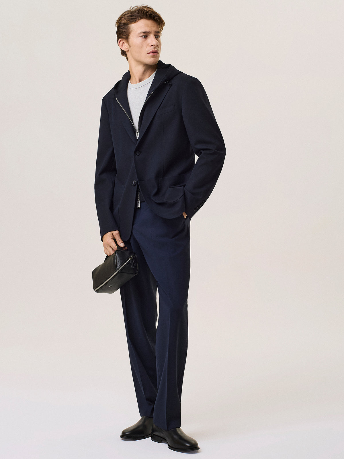 Viscose blend blazer with inner insert