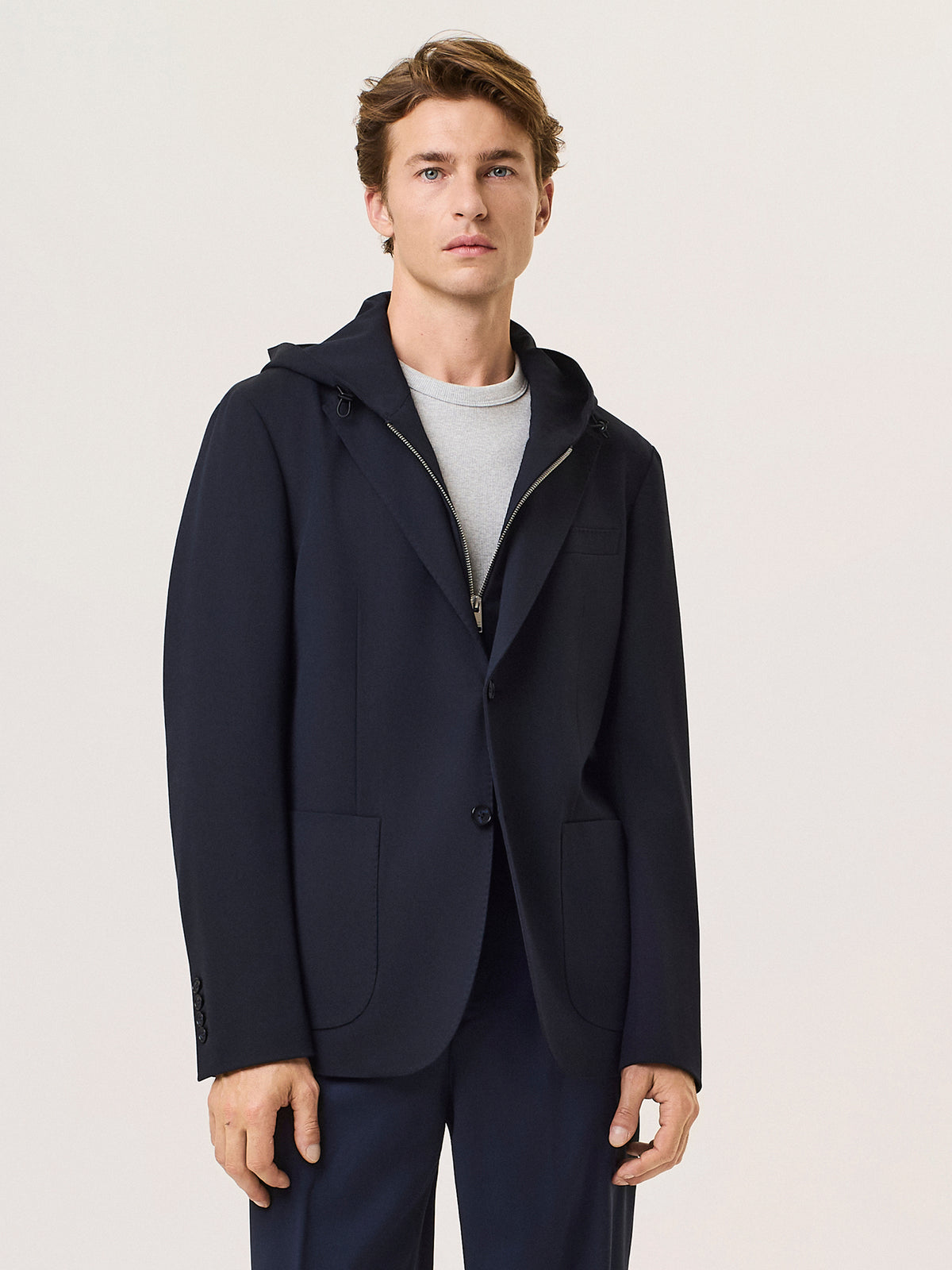 Viscose blend blazer with inner insert