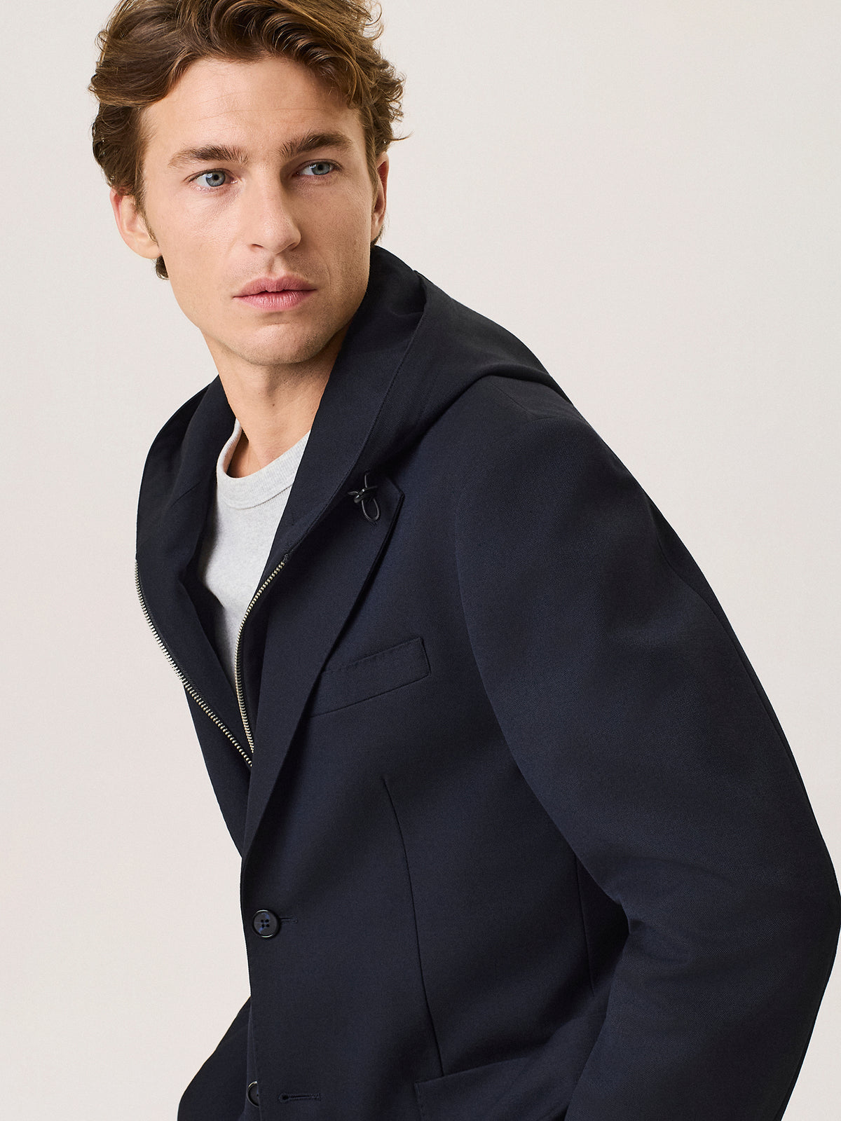 Viscose blend blazer with inner insert
