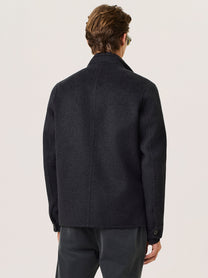 Wool blend utility jacket