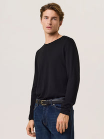 wool and silk crewneck sweater