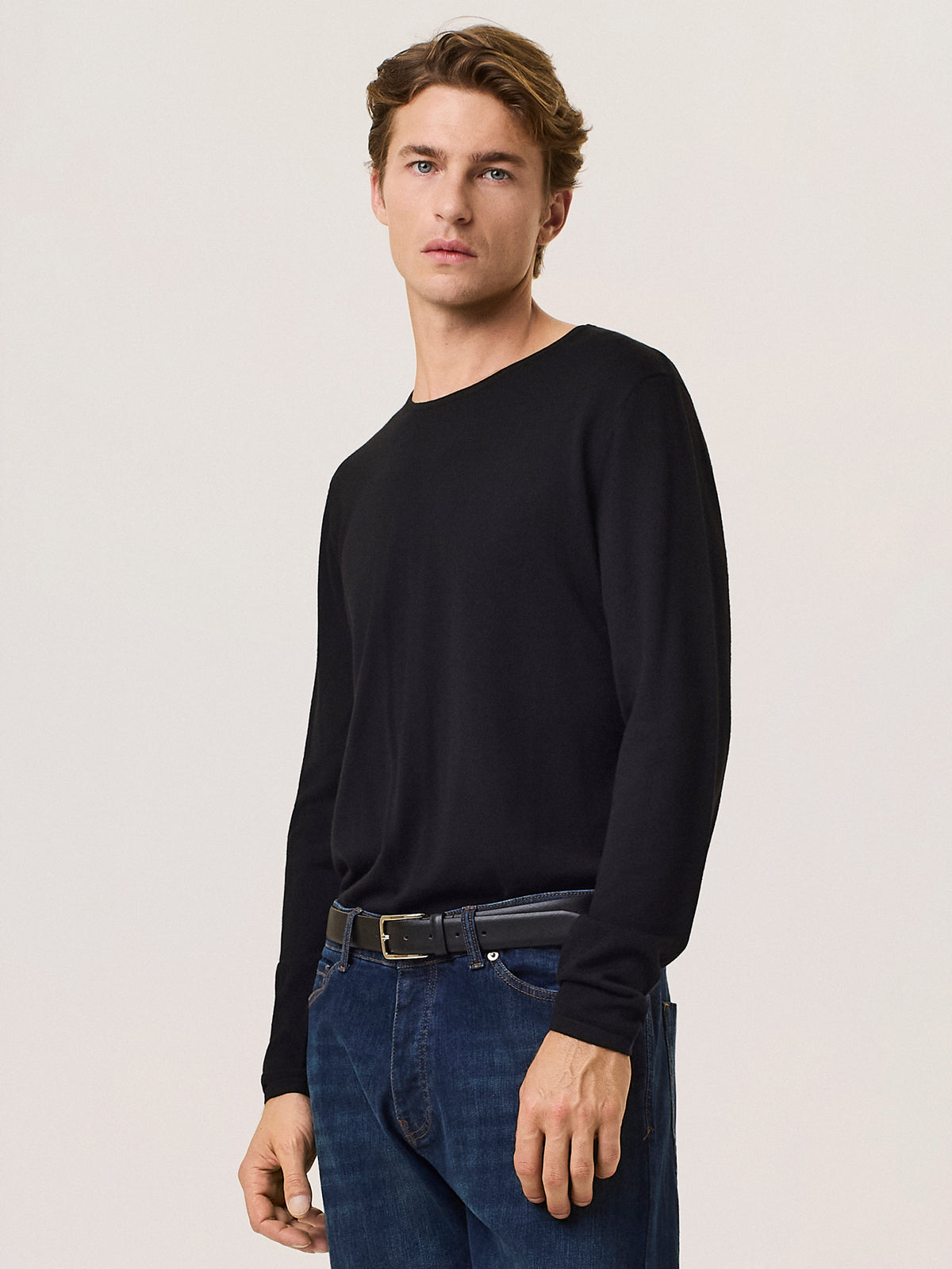 wool and silk crewneck sweater