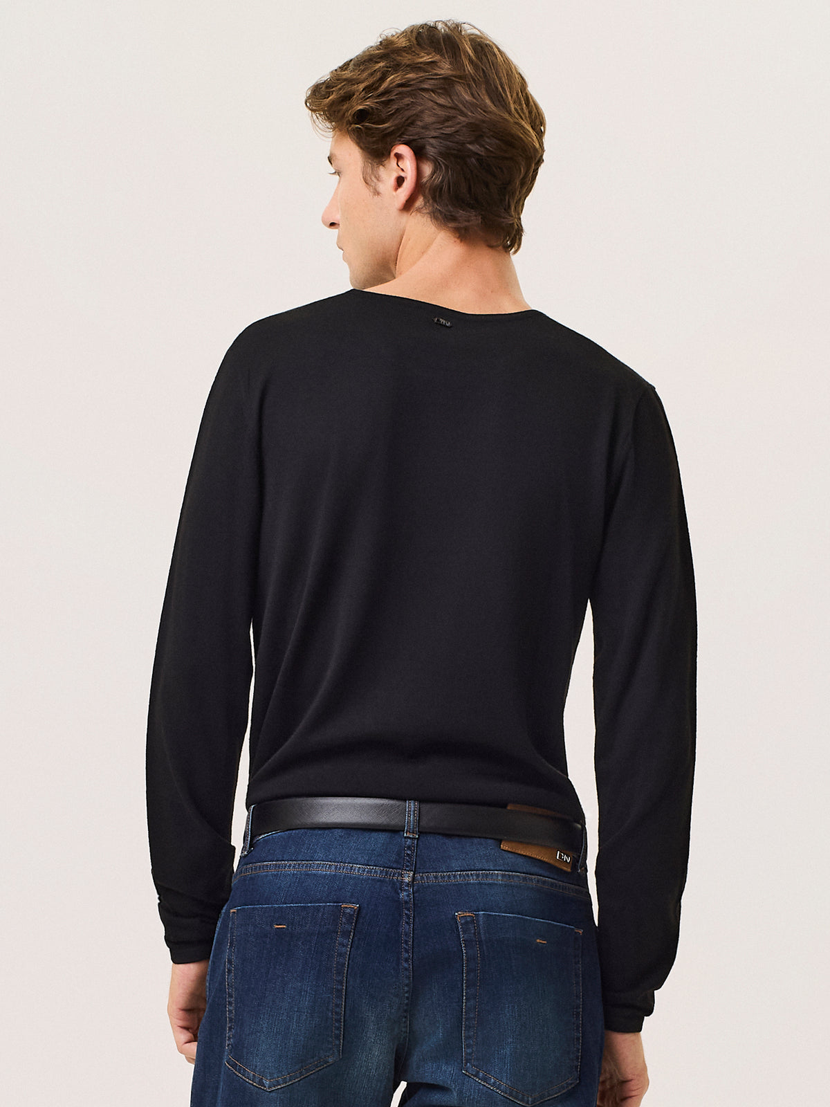 wool and silk crewneck sweater