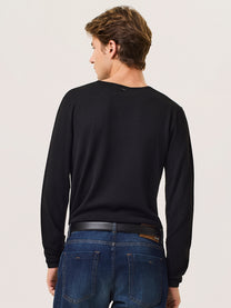 wool and silk crewneck sweater