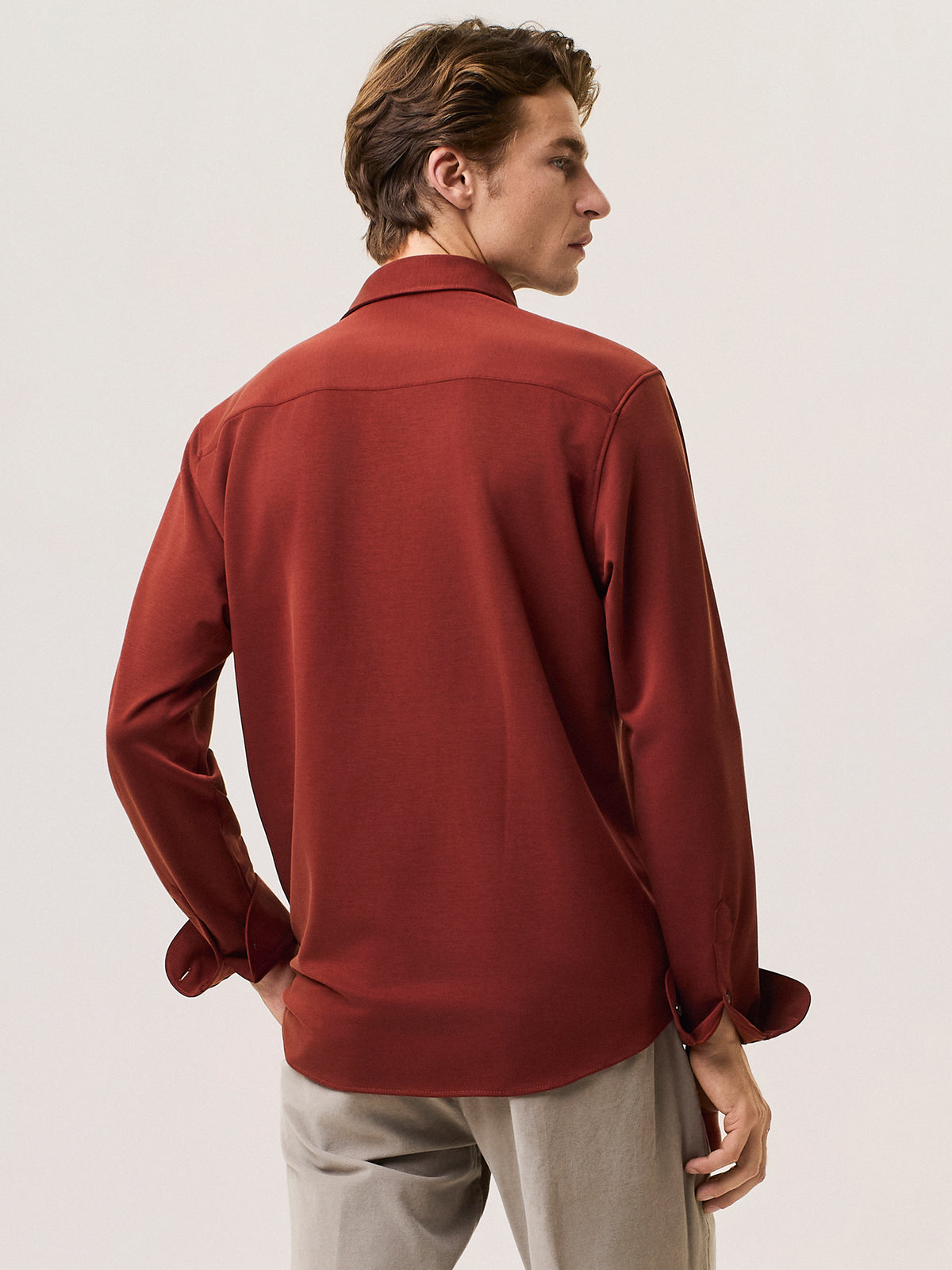 fluid viscose blend shirt
