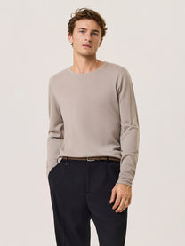 wool and silk crewneck sweater