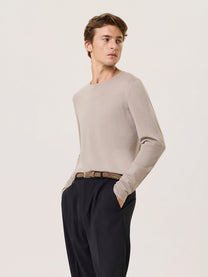 wool and silk crewneck sweater