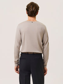 wool and silk crewneck sweater