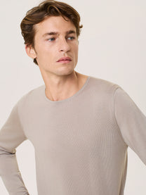 wool and silk crewneck sweater