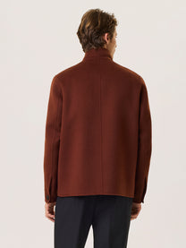 Wool blend utility jacket