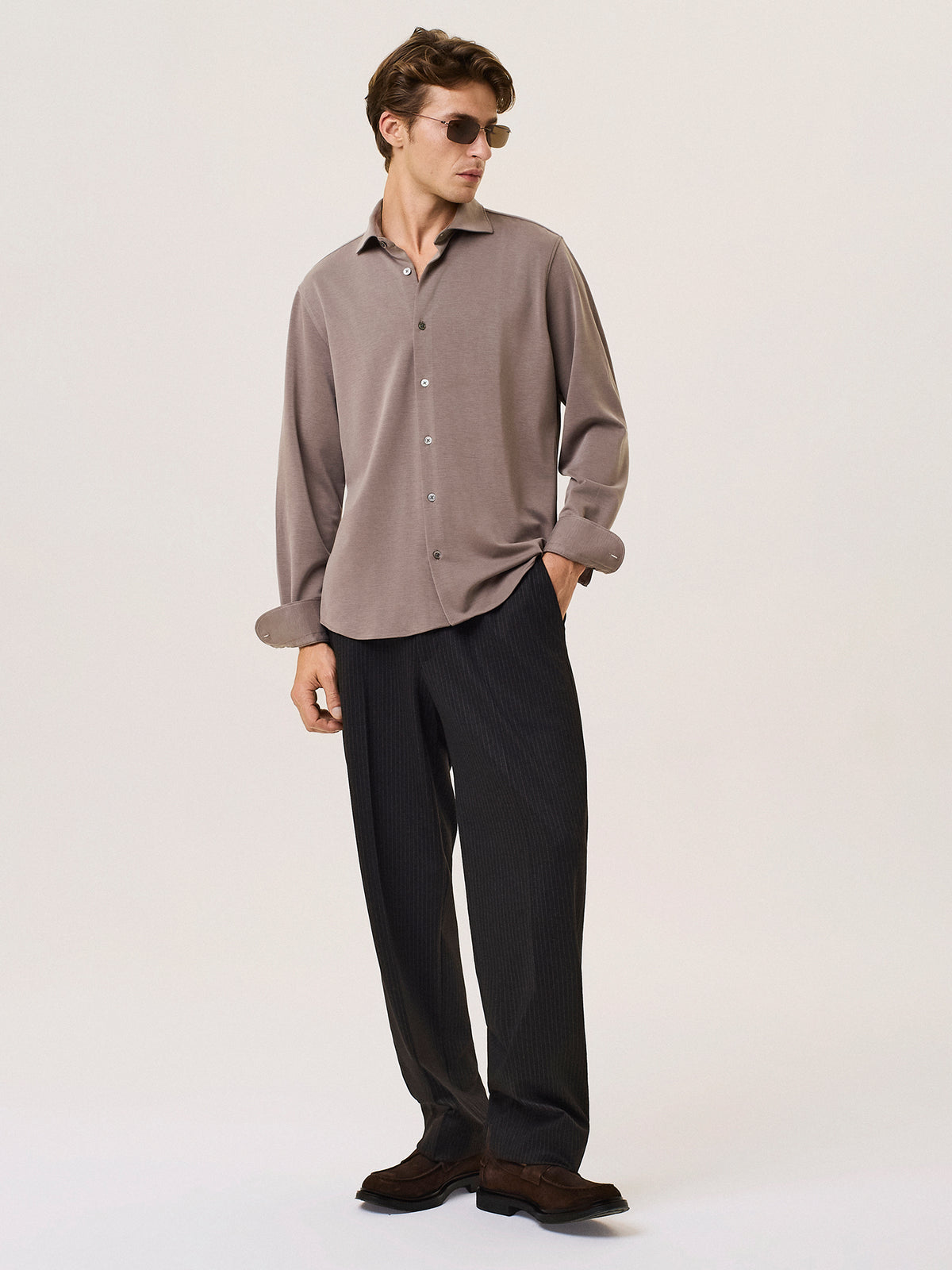 fluid viscose blend shirt