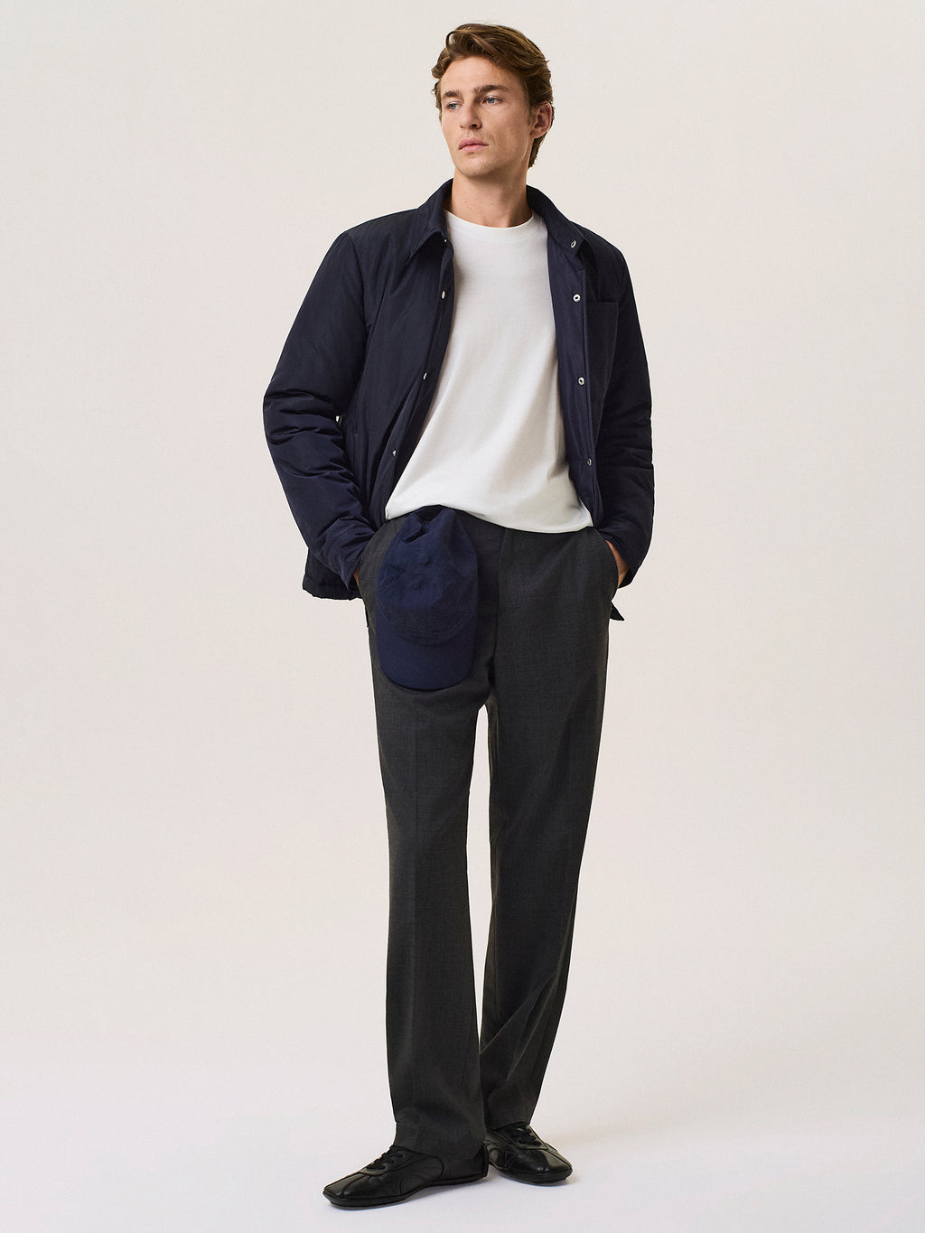 Padded nylon overshirt