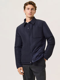 Padded nylon overshirt