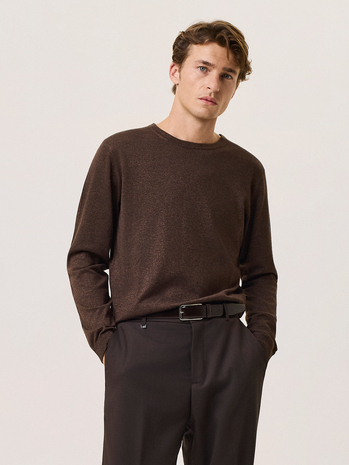 Maglia girocollo in lurex