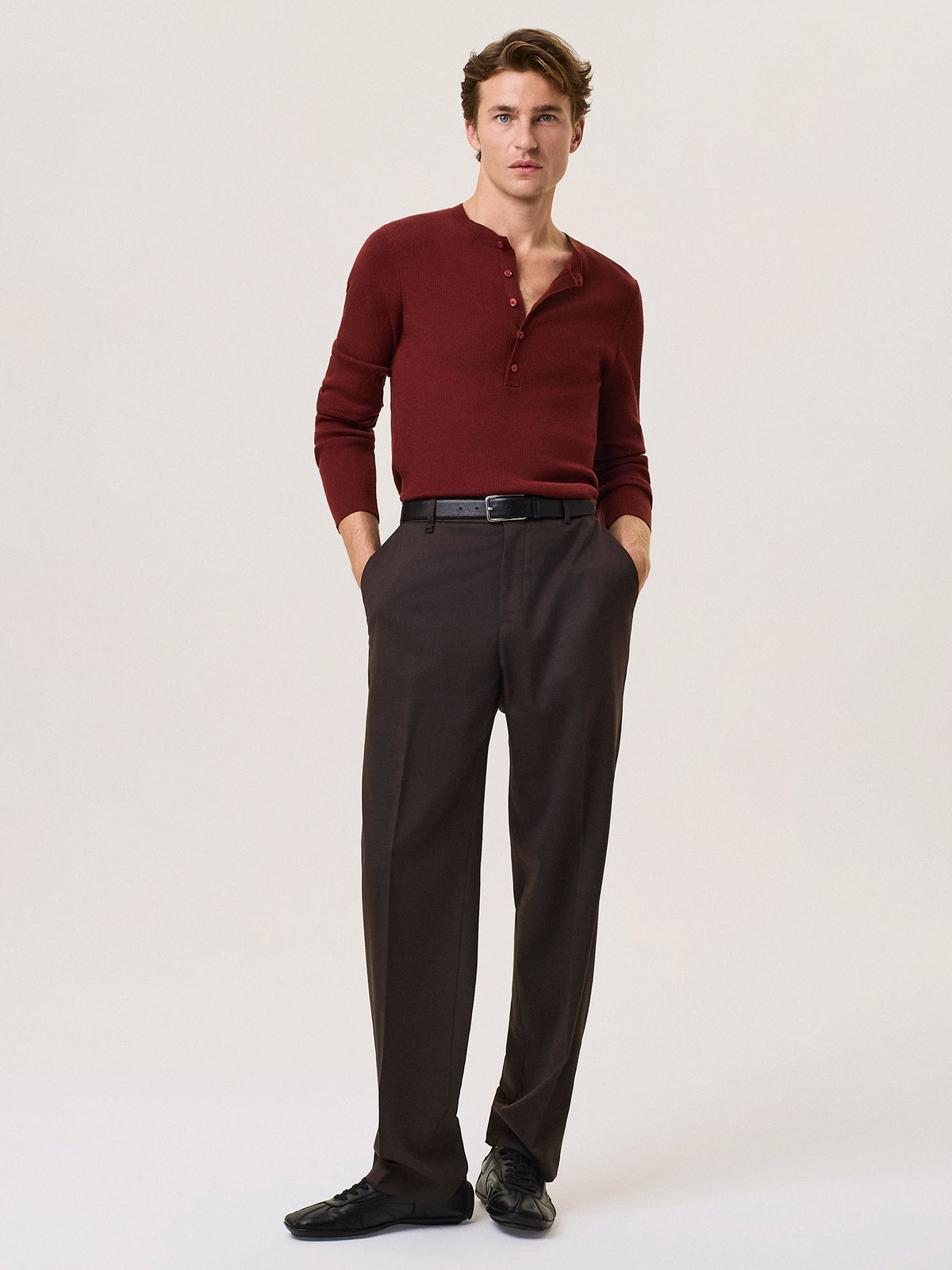 merino wool henley sweater