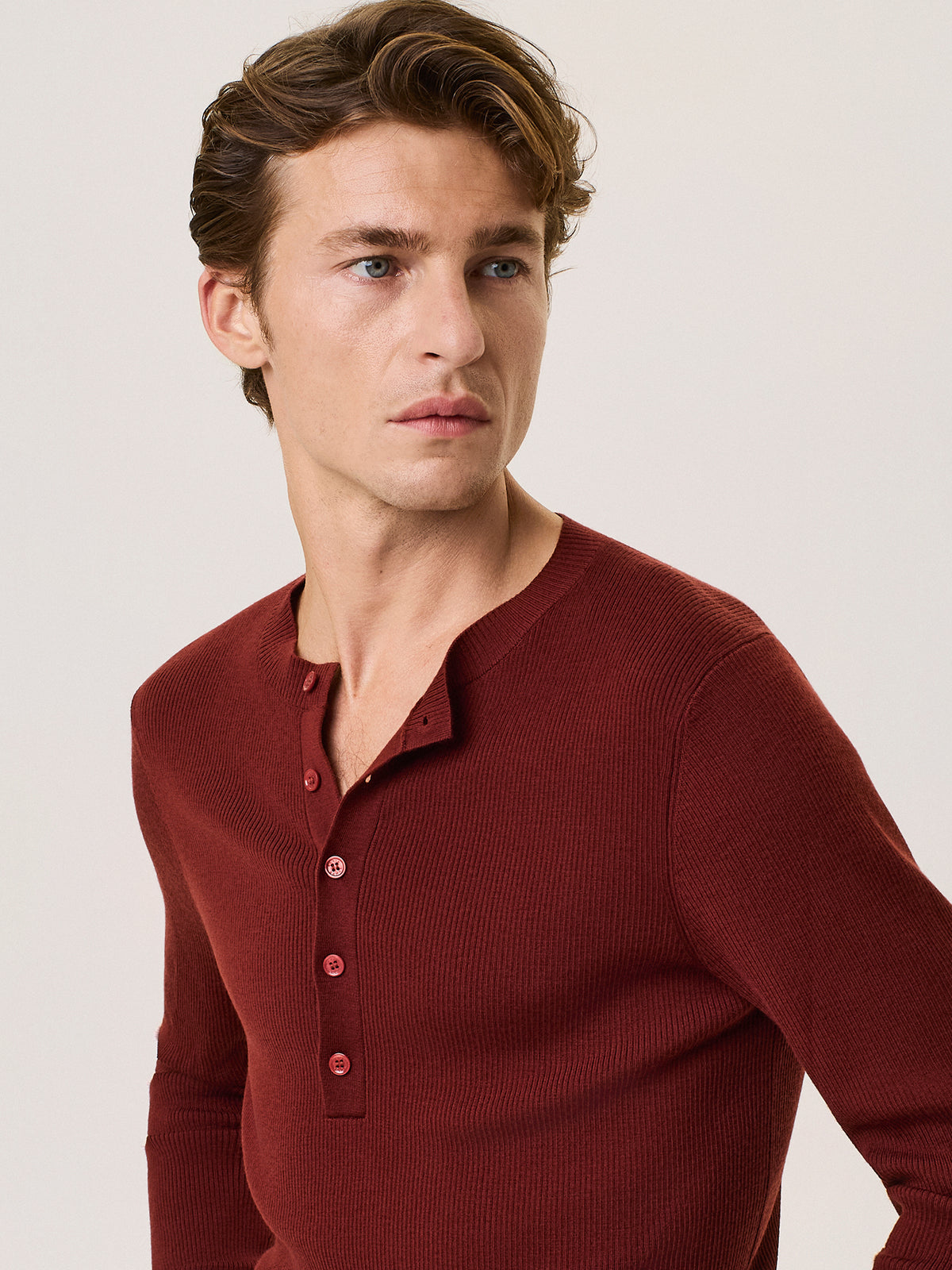 merino wool henley sweater