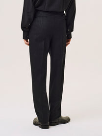 Pantalone sartoriale in misto lana vergine con filo lurex