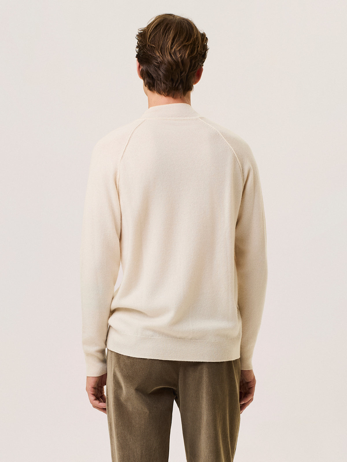 Cashmere blend mock neck sweater