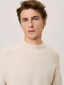 Cashmere blend mock neck sweater