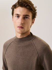 Cashmere blend mock neck sweater