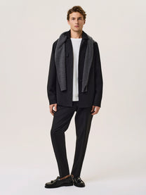 uniform wool blend shacket