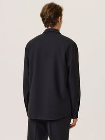 uniform wool blend shacket