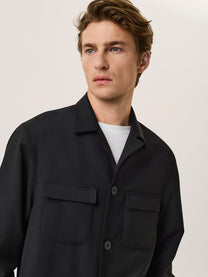 uniform wool blend shacket