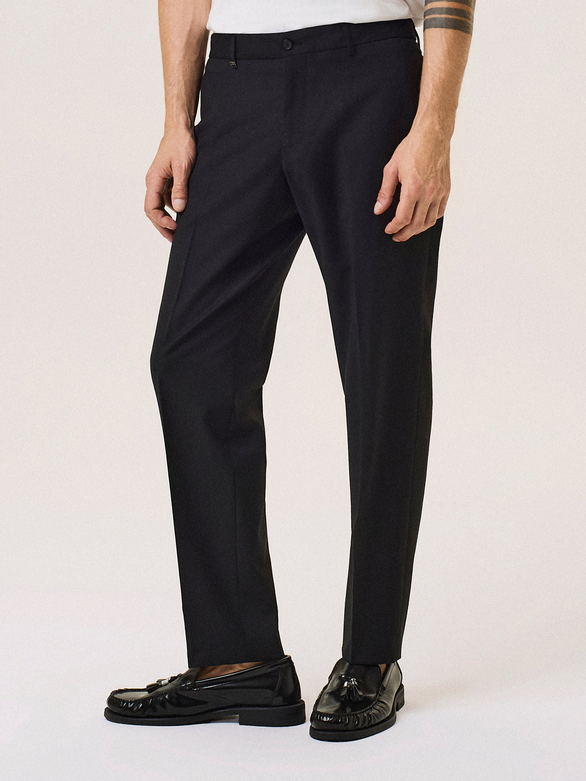 wool blend jogger trousers