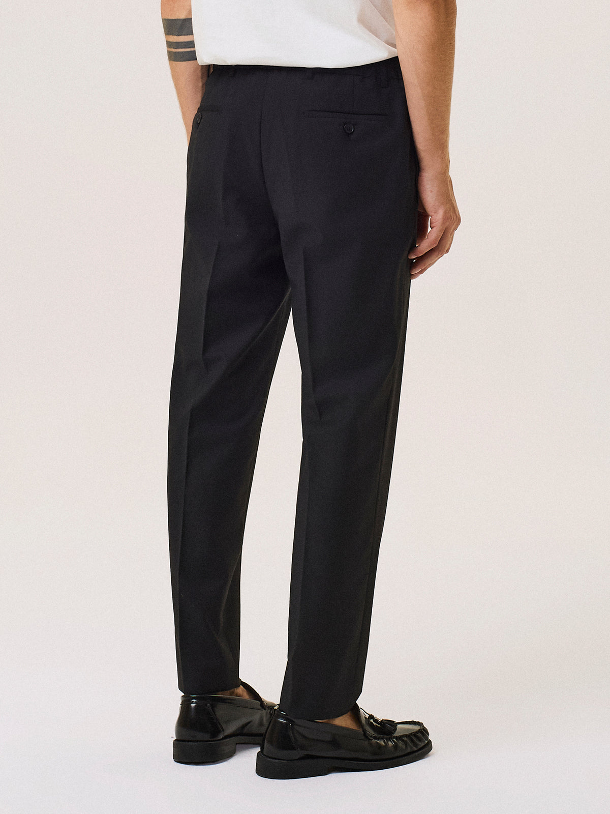 wool blend jogger trousers
